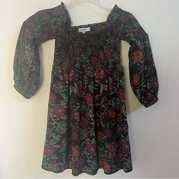 Likely off the shoulder smocked purple floral dress - Picture 4 of 6